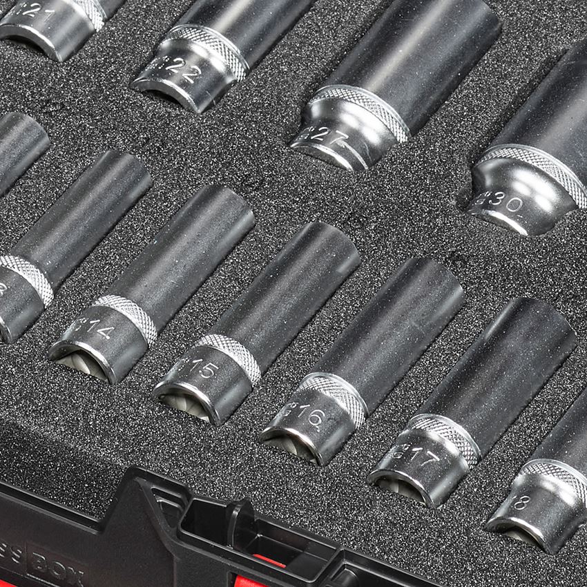 Sistema STRAUSSbox: Set chiavi tubo lunghe 1/2" n. STRAUSSbox 118 midi 2