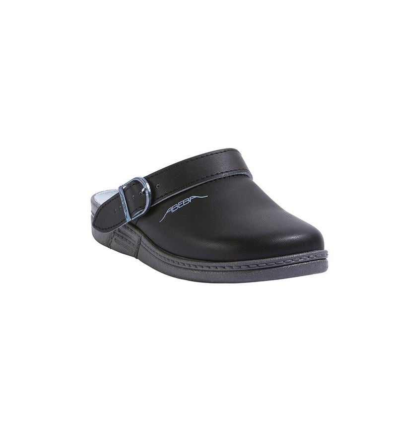 Gastro_Schuhe: ABEBA OB Damen- und Herren-Pantolette Tonga + schwarz 1