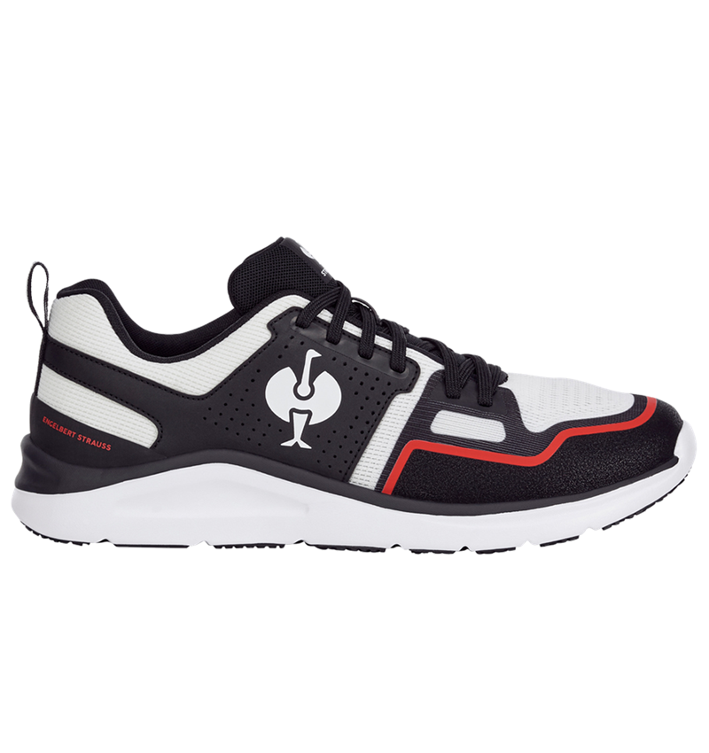 O1: O1 scarpe da lavoro e.s. Antibes low + nero/bianco/rosso strauss 4