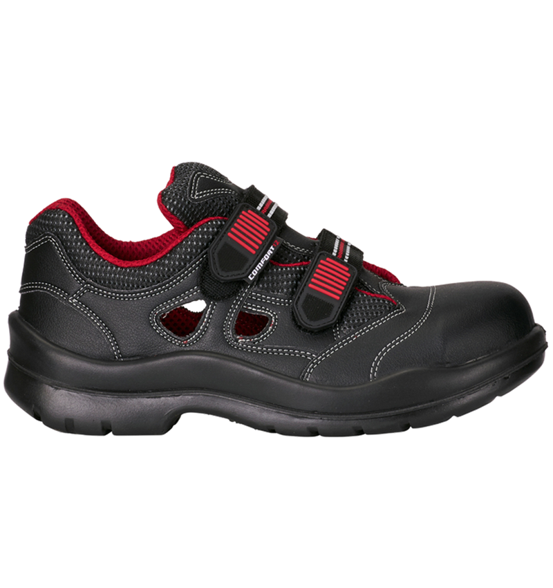 S1P: S1P sandali antinfortunistici Comfort12 + nero/rosso