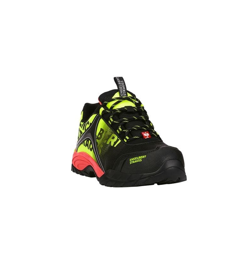 Safety Trainers: e.s. S1 scarpe basse antinfortunistiche Merak + nero/giallo fluo/arancio fluo 3