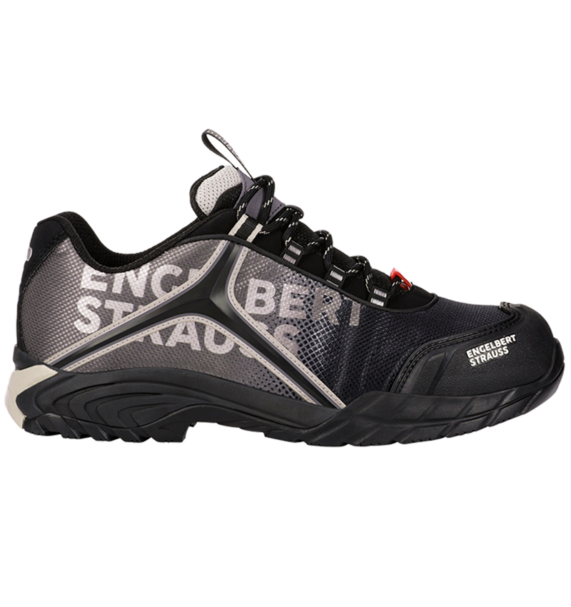 Safety Trainers: e.s. S1 scarpe basse antinfortunistiche Merak + nero/grigio/argento