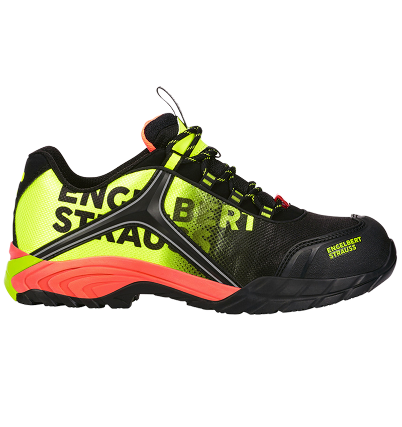 Safety Trainers: e.s. S1 scarpe basse antinfortunistiche Merak + nero/giallo fluo/arancio fluo 2
