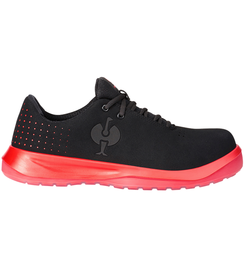 Safety Trainers: S1P scarpe basse antinfortun. e.s. Banco low + nero/rosso sole 1