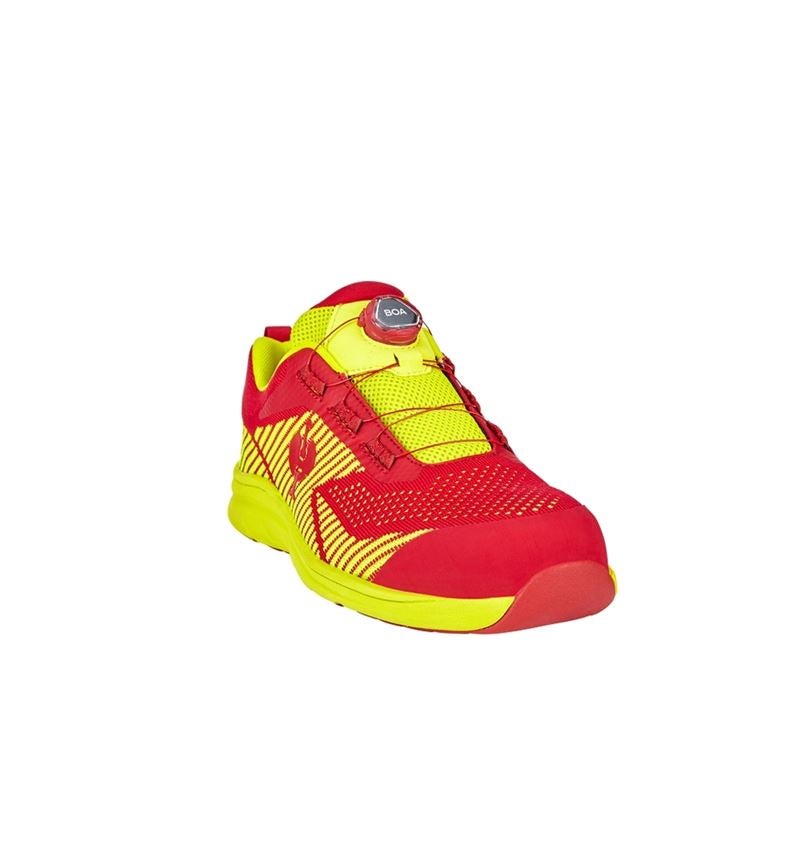 S1: S1 scarpe basse antinfortunis. e.s. Tegmen IV low + rosso fuoco/giallo fluo 3