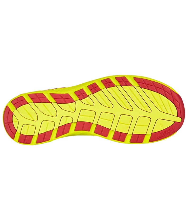 S1: S1 scarpe basse antinfortunis. e.s. Tegmen IV low + rosso fuoco/giallo fluo 4
