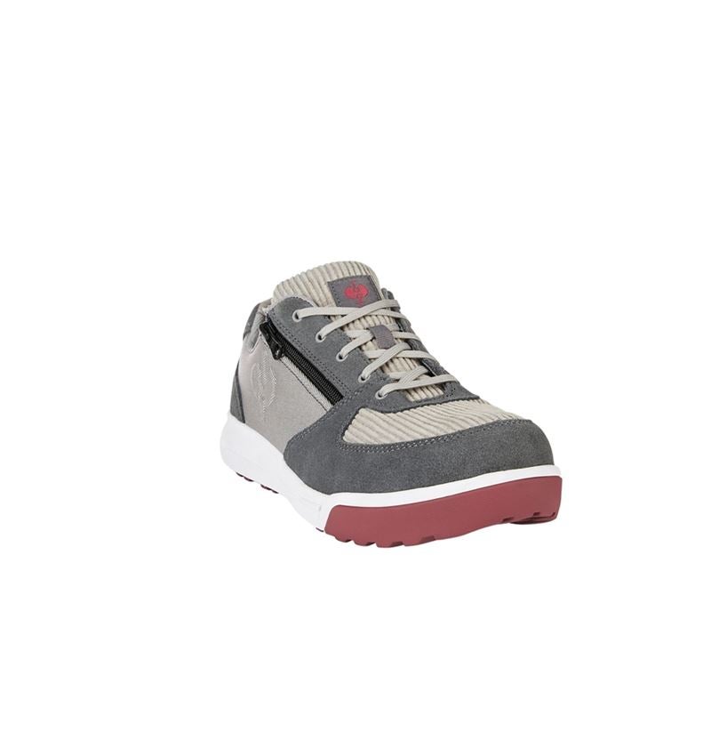 Safety Trainers: S1 scarpe basse antinfort. e.s. Janus II low + grigio piccione/cemento/rosso velluto 2