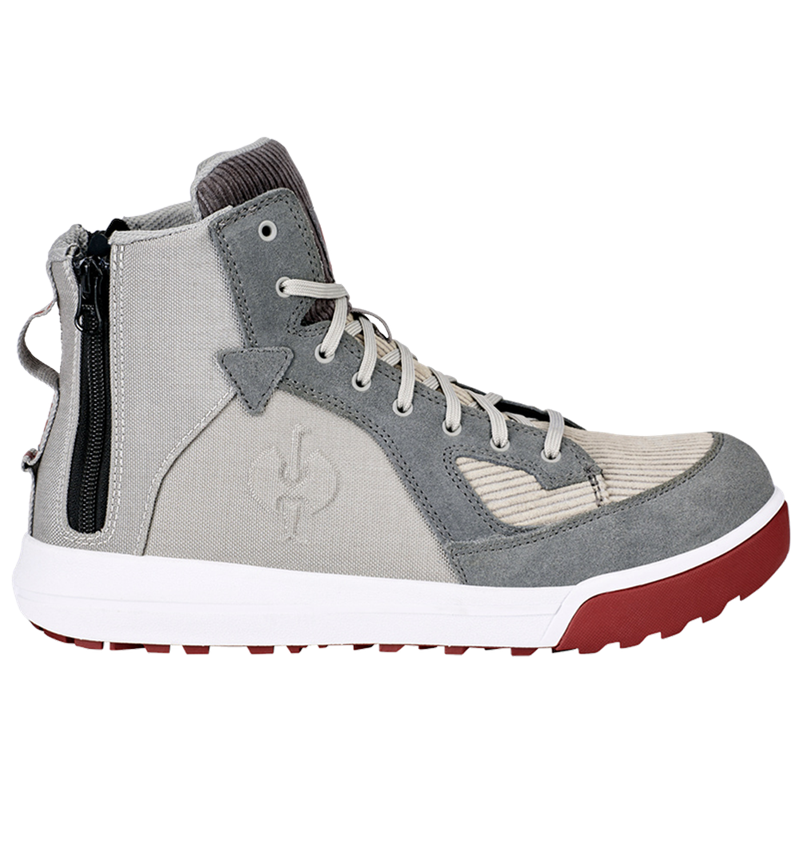 S1: S1 scarpe antinfortunistiche e.s. Janus II mid + grigio piccione/cemento/rosso velluto 1