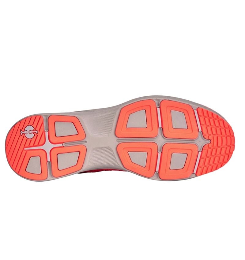 Scarpe: S1 scarpe basse antinfortunistiche e.s. Padua low + platino/rosso fluo 5