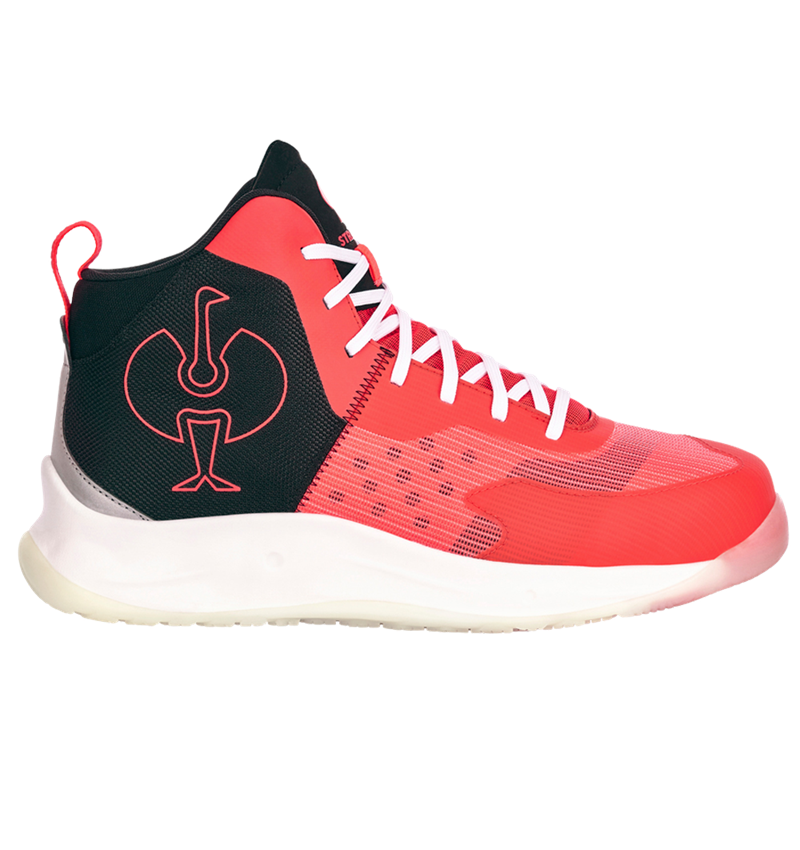 S1P: S1PS scarpe antinfortunistiche e.s. Marseille mid + rosso fluo/nero 4