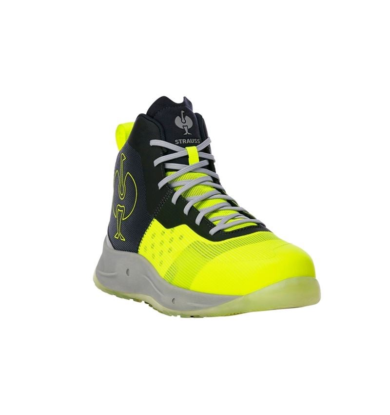 S1P: S1PS scarpe antinfortunistiche e.s. Marseille mid + giallo fluo/grigio 5