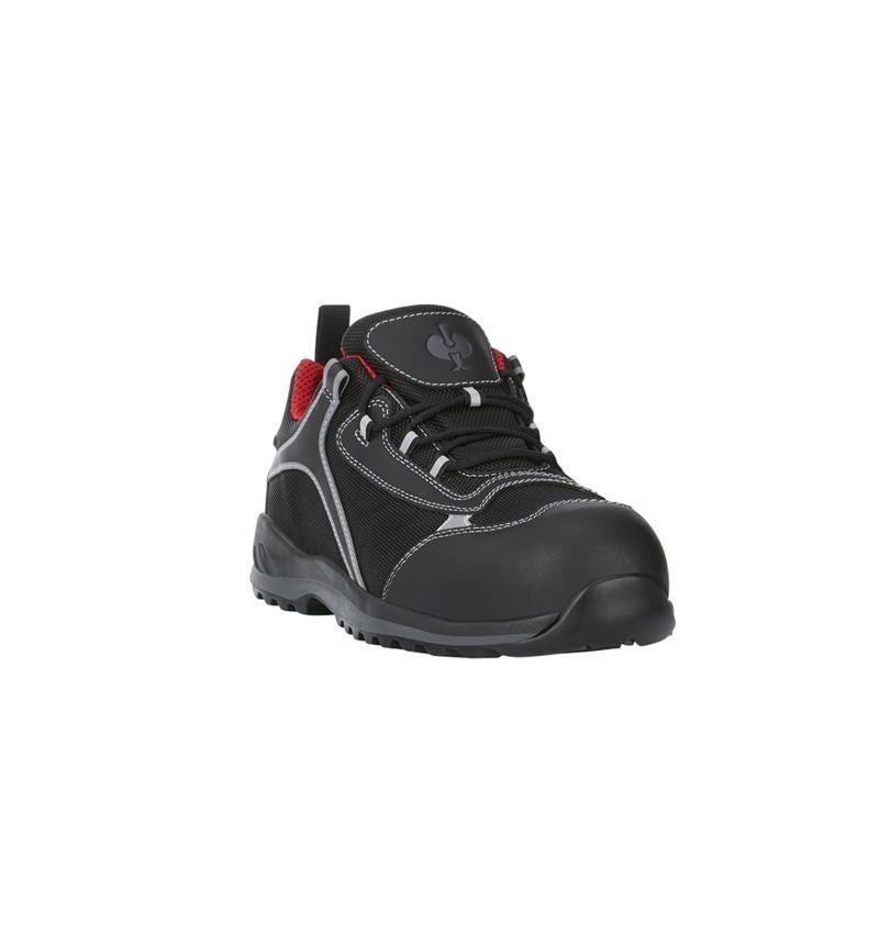 Safety Trainers: e.s. S3 scarpe basse antinfortunistiche Zahnia low + nero/rosso 2