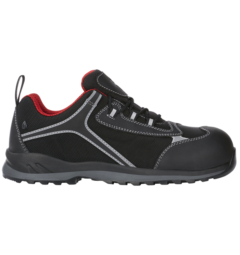 Safety Trainers: e.s. S3 scarpe basse antinfortunistiche Zahnia low + nero/rosso 1