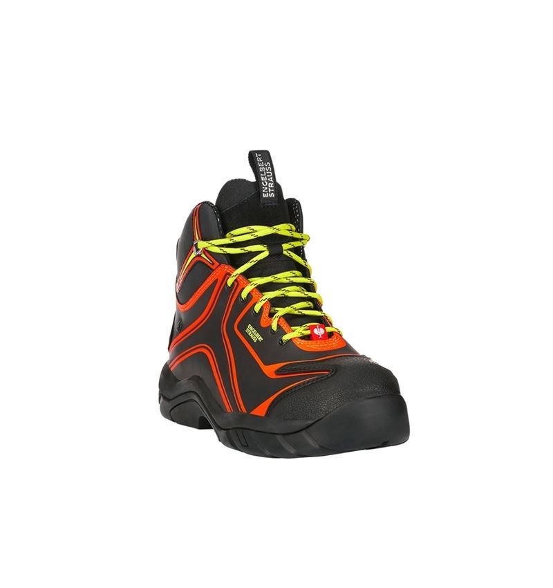 Safety Trainers: e.s. S3 scarpe antinfortunistiche Kajam + nero/arancio fluo/giallo fluo 3