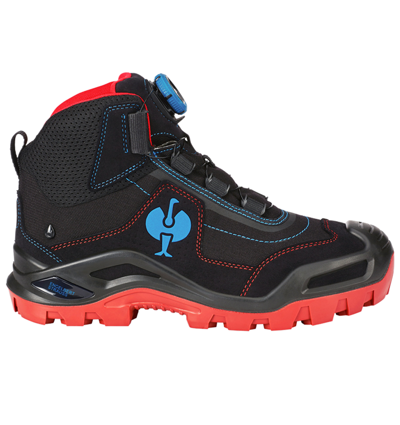 S3: S3 scarpe antinfortunistiche e.s. Kastra II mid + nero/rosso fuoco/blu genziana 2