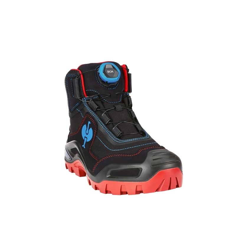 S3: S3 scarpe antinfortunistiche e.s. Kastra II mid + nero/rosso fuoco/blu genziana 3