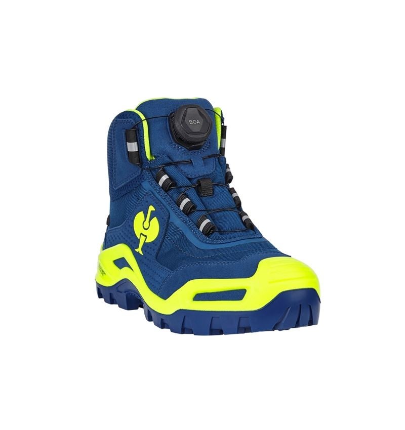 Scarpe: S3 scarpe antinfortunistiche e.s. Kastra II mid + blu reale/giallo fluo 3