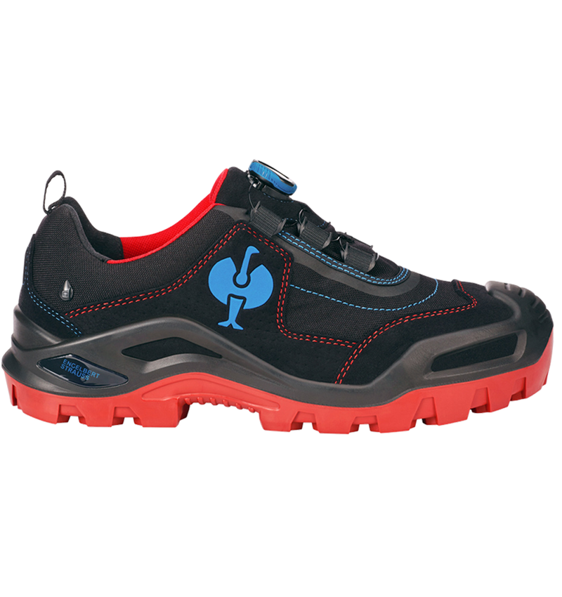 S3: S3 scarpe basse antinfortun. e.s. Kastra II low + nero/rosso fuoco/blu genziana 1