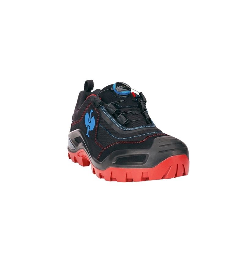 S3: S3 scarpe basse antinfortun. e.s. Kastra II low + nero/rosso fuoco/blu genziana 2
