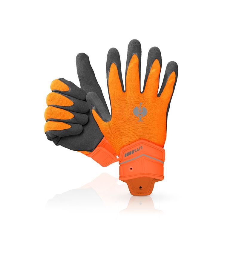 Arbeitsschutz: Hybrid Handschuhe e.s.motion 24/7 + warnorange/anthrazit