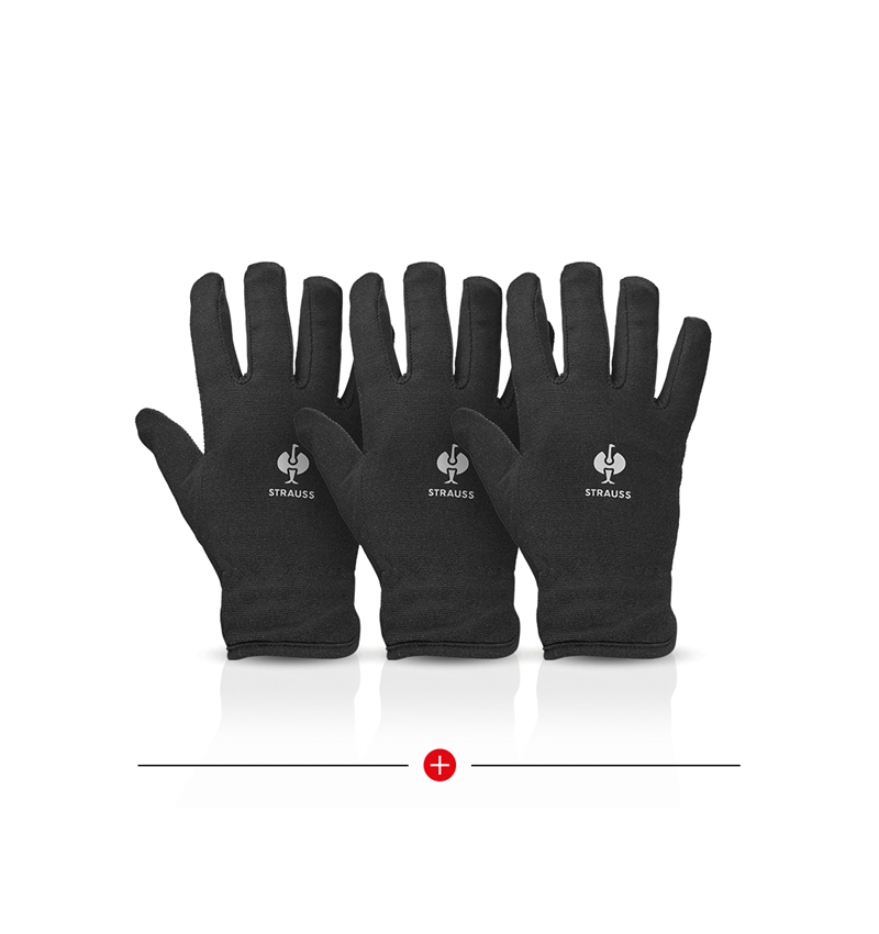 Sicurezza sul lavoro: 3 per 2 e.s. guanti invernali in Fleece Comfort + nero