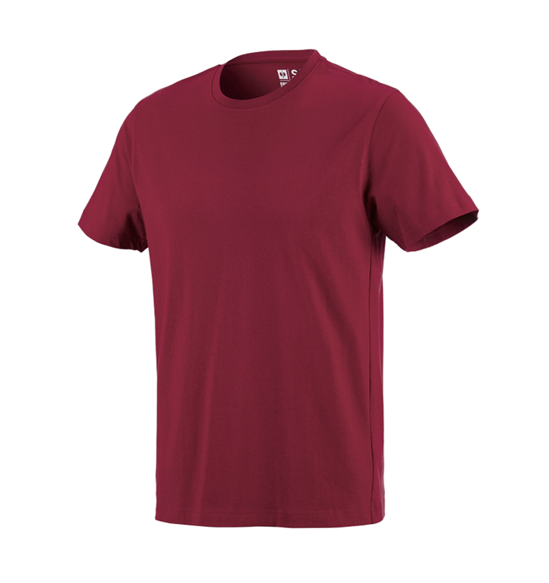Maglie | Pullover | Camicie: e.s. t-shirt cotton + bordeaux