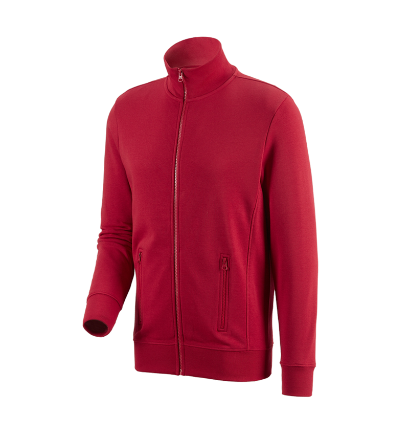 Maglie | Pullover | Camicie: e.s. felpa aperta poly cotton + rosso 2