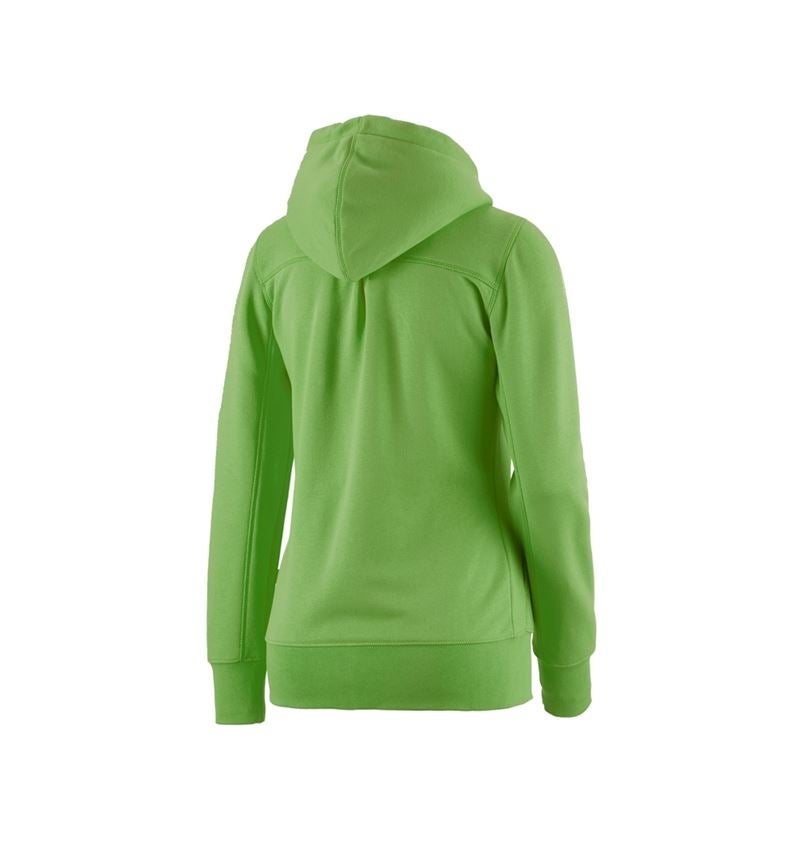 Maglie | Pullover | Bluse: e.s. Felpa aperta con cappuccio poly cotton, donna + verde mare 2