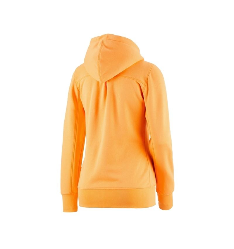 Maglie | Pullover | Bluse: e.s. Felpa aperta con cappuccio poly cotton, donna + arancio chiaro 1