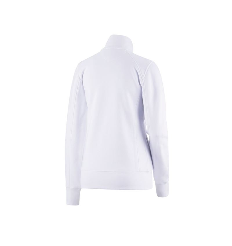 Maglie | Pullover | Bluse: e.s. felpa aperta poly cotton, donna + bianco 2