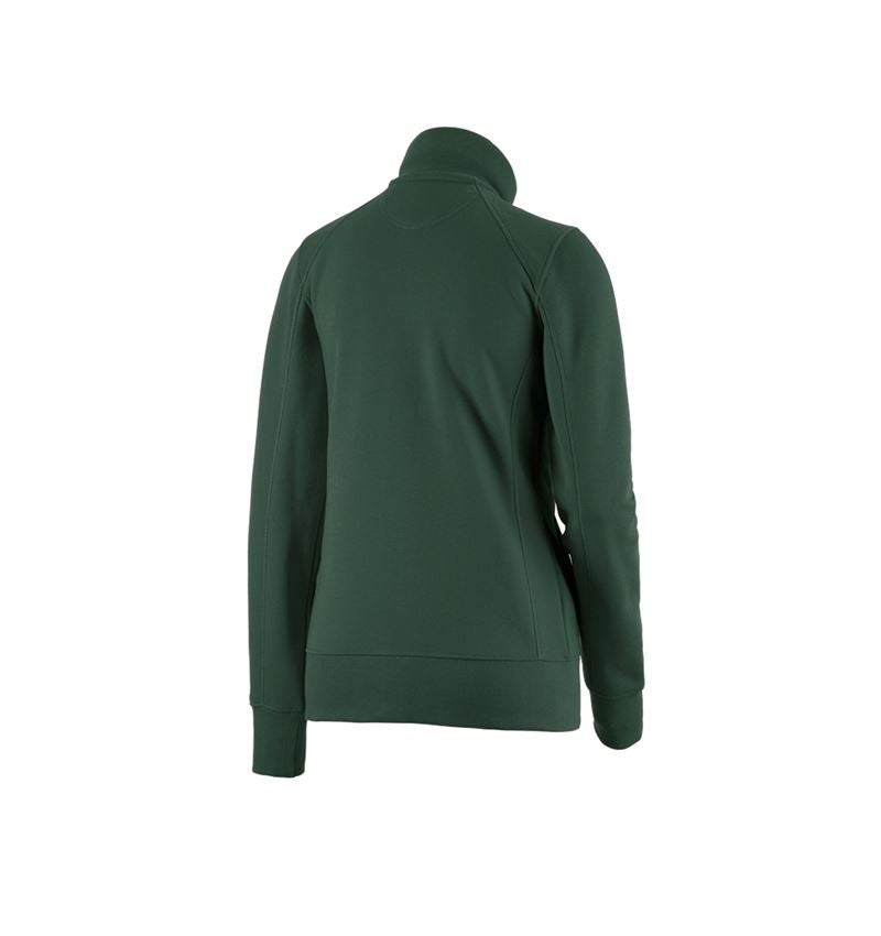 Maglie | Pullover | Bluse: e.s. felpa aperta poly cotton, donna + verde 1