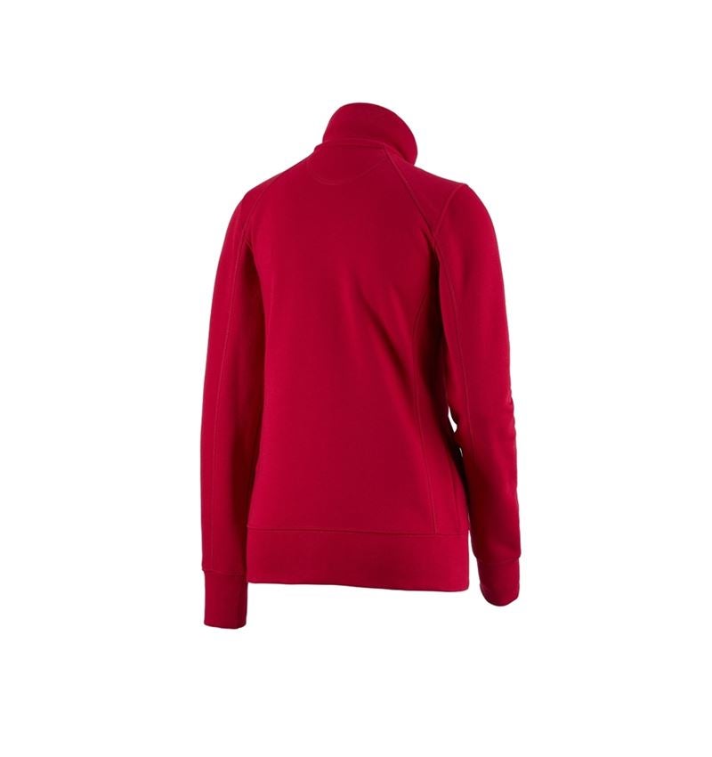 Maglie | Pullover | Bluse: e.s. felpa aperta poly cotton, donna + rosso fuoco 2