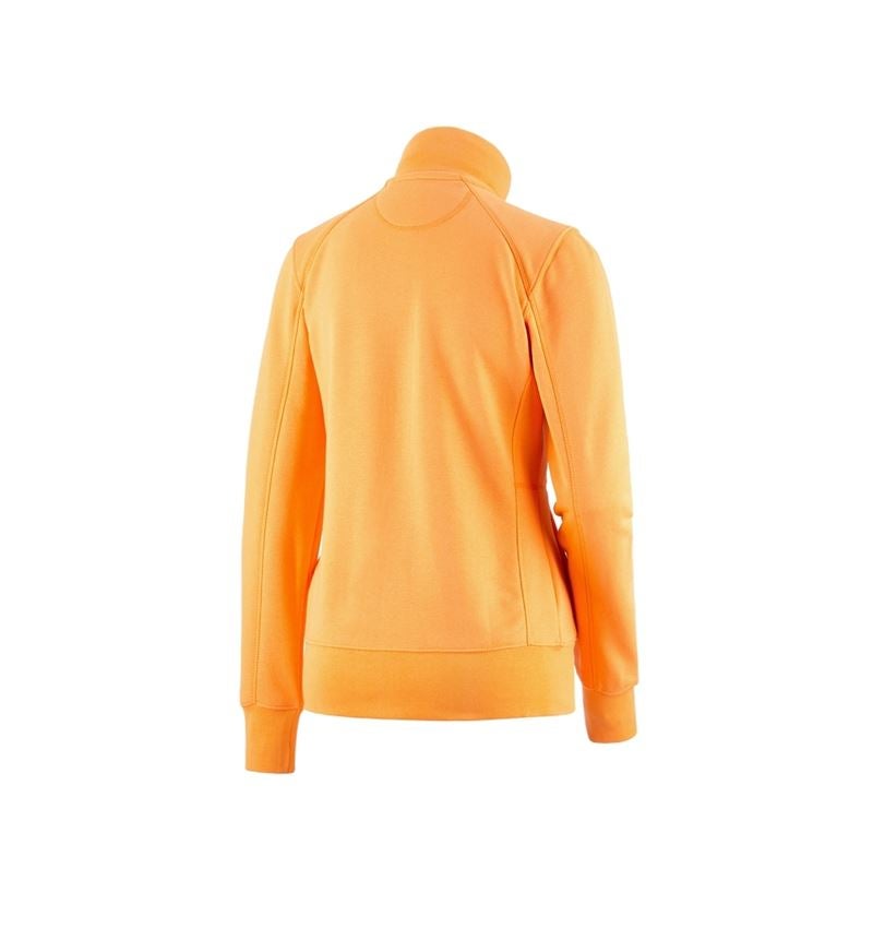 Maglie | Pullover | Bluse: e.s. felpa aperta poly cotton, donna + arancio chiaro 1