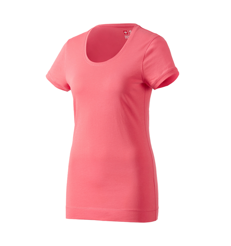 Maglie | Pullover | Bluse: e.s. Long-Shirt cotton, donna + corallo 1