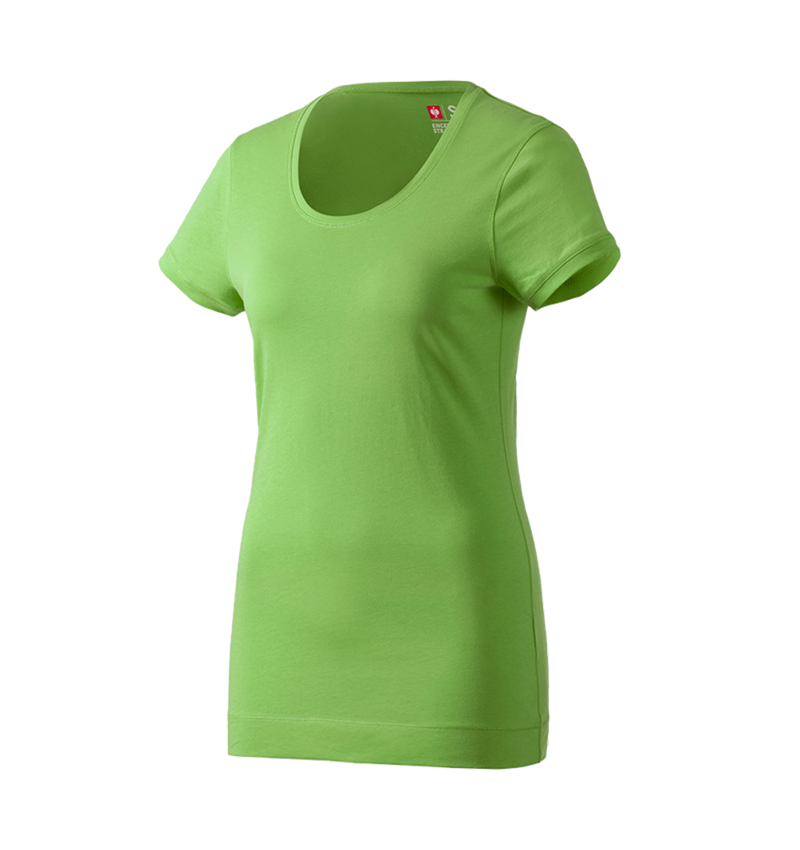 Maglie | Pullover | Bluse: e.s. Long-Shirt cotton, donna + verde mare 1