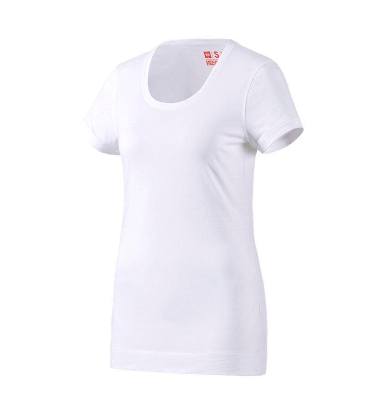 Temi: e.s. Long-Shirt cotton, donna + bianco 1