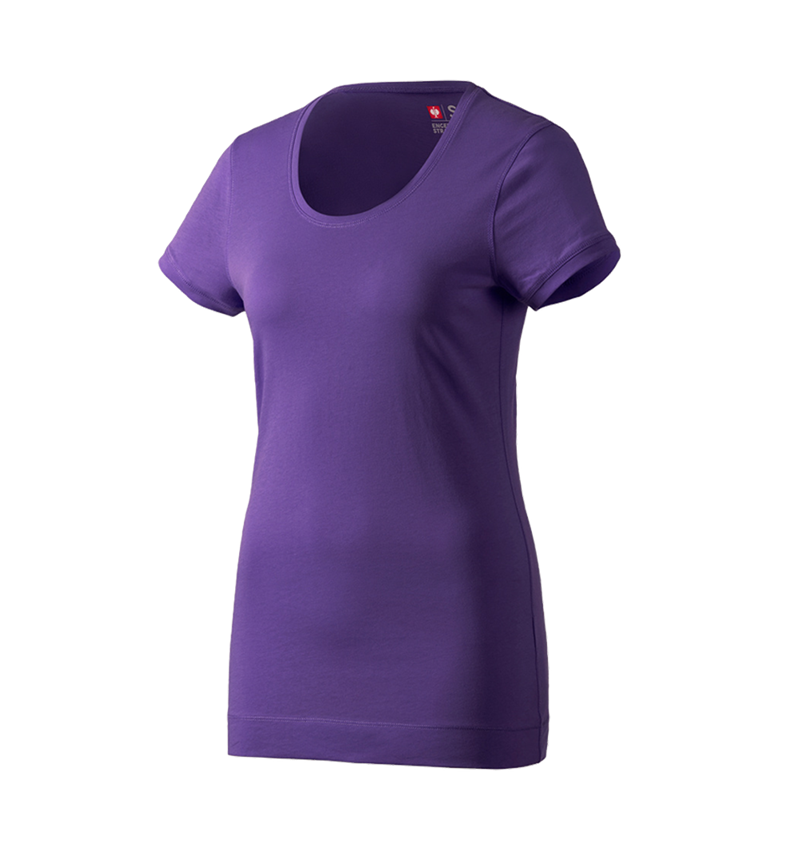 Maglie | Pullover | Bluse: e.s. Long-Shirt cotton, donna + violetto 1