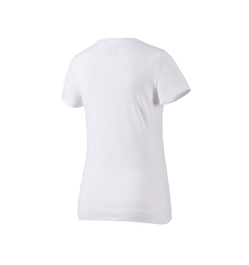 Maglie | Pullover | Bluse: e.s. t-shirt cotton stretch, donna + bianco 3