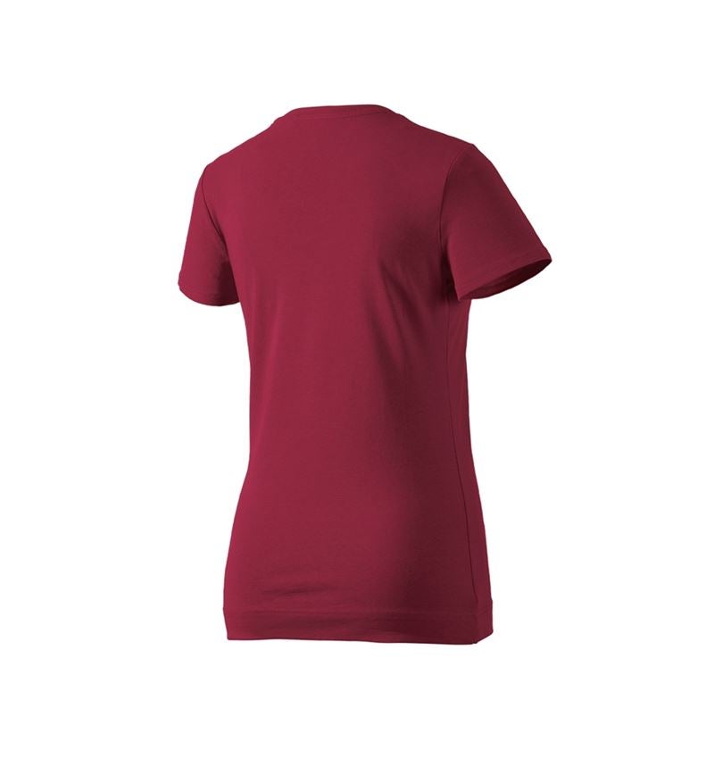 Maglie | Pullover | Bluse: e.s. t-shirt cotton stretch, donna + bordeaux 4