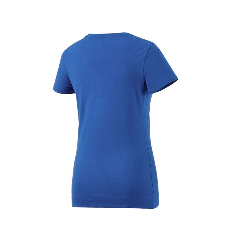Maglie | Pullover | Bluse: e.s. t-shirt cotton stretch, donna + blu genziana 4
