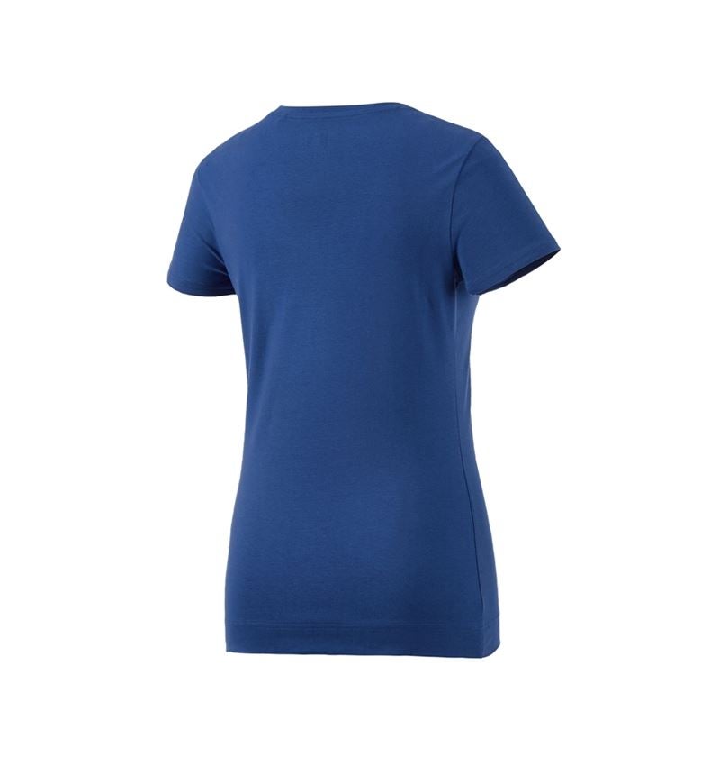 Maglie | Pullover | Bluse: e.s. t-shirt cotton stretch, donna + blu alcalino 4