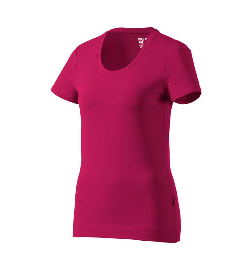Maglie | Pullover | Bluse: e.s. t-shirt cotton stretch, donna + bacca 2