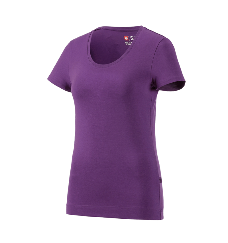 Maglie | Pullover | Bluse: e.s. t-shirt cotton stretch, donna + viola 2