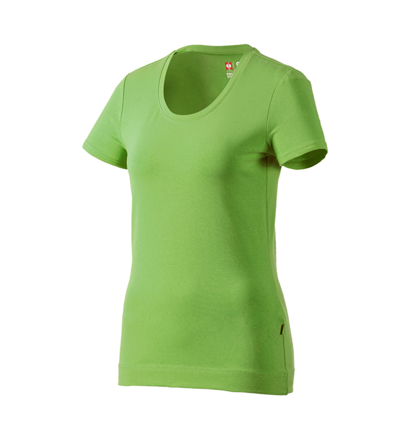 Maglie | Pullover | Bluse: e.s. t-shirt cotton stretch, donna + verde mare 2