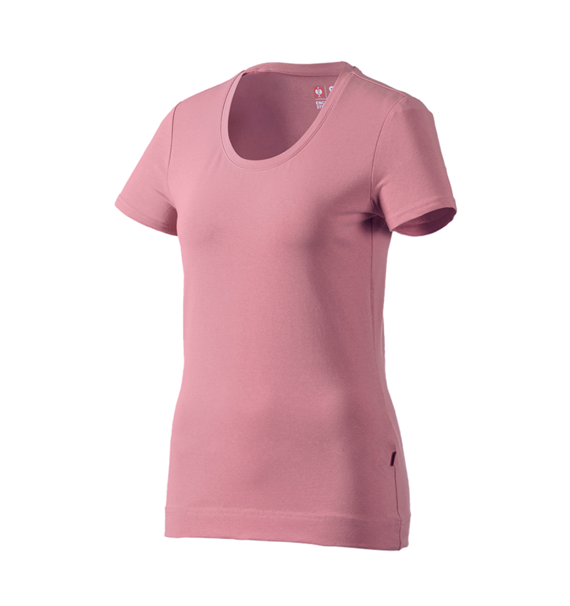 Maglie | Pullover | Bluse: e.s. t-shirt cotton stretch, donna + rosa antico 2