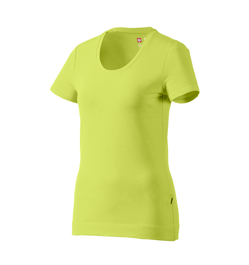Temi: e.s. t-shirt cotton stretch, donna + verde maggio 2