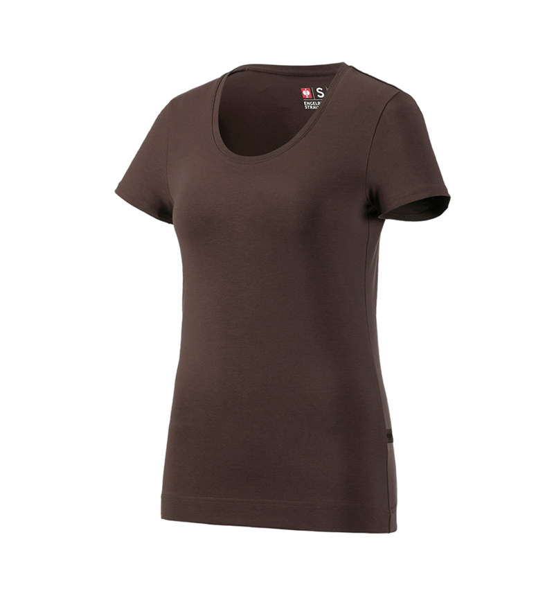 Temi: e.s. t-shirt cotton stretch, donna + castagna 2