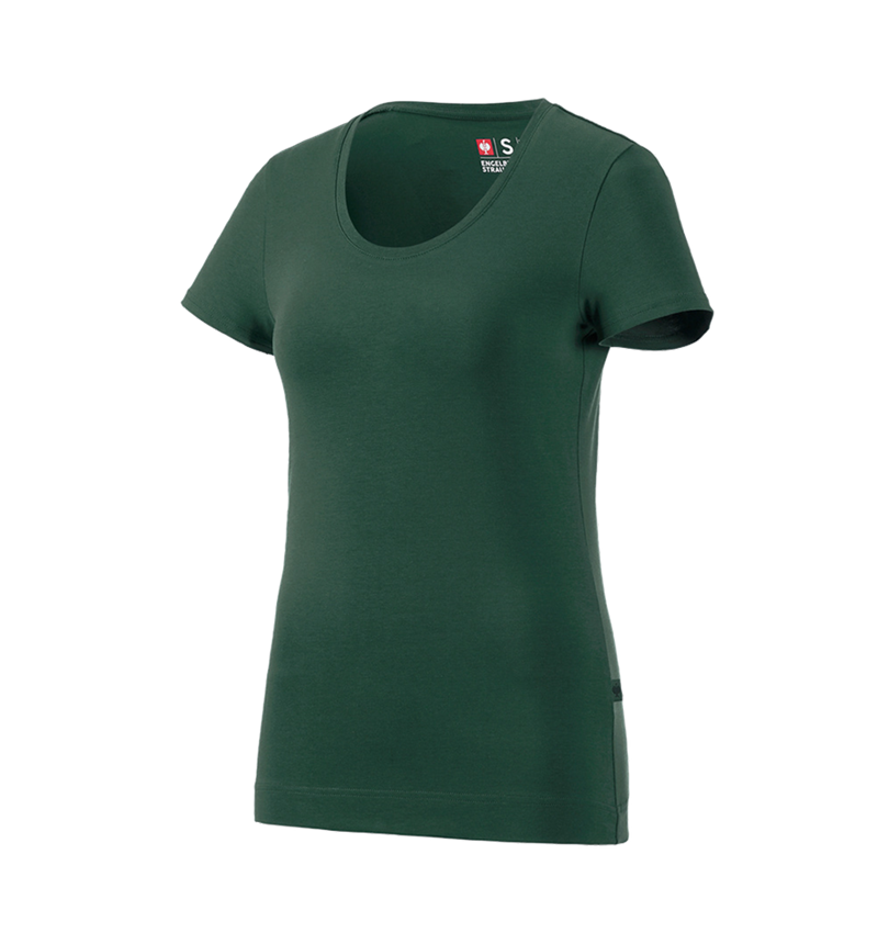Temi: e.s. t-shirt cotton stretch, donna + verde 2