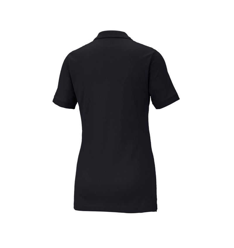 Maglie | Pullover | Bluse: e.s. polo in piqué cotton stretch, donna + nero 3