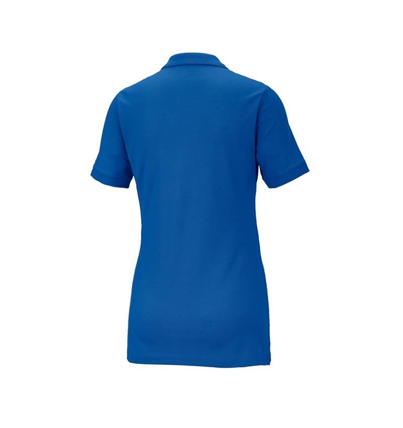 Maglie | Pullover | Bluse: e.s. polo in piqué cotton stretch, donna + blu genziana 3